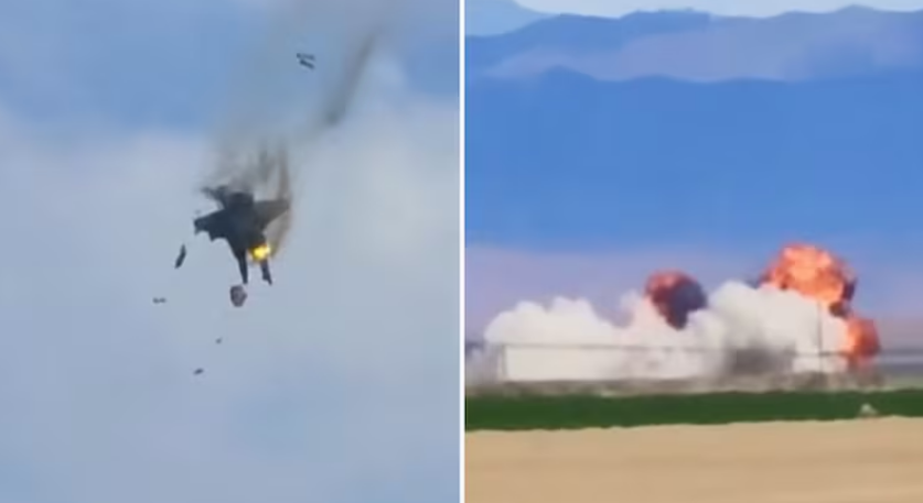 Imagen de Impactante choque de dos aviones militares