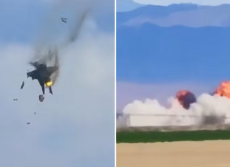 Imagen de Impactante choque de dos aviones militares