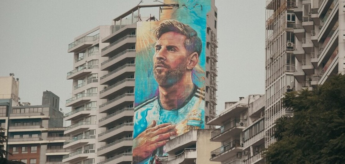 Mural renovado de Messi - Subsecretar&iacute;a de Comunicaci&oacute;n Social (Jonatan Bustos)